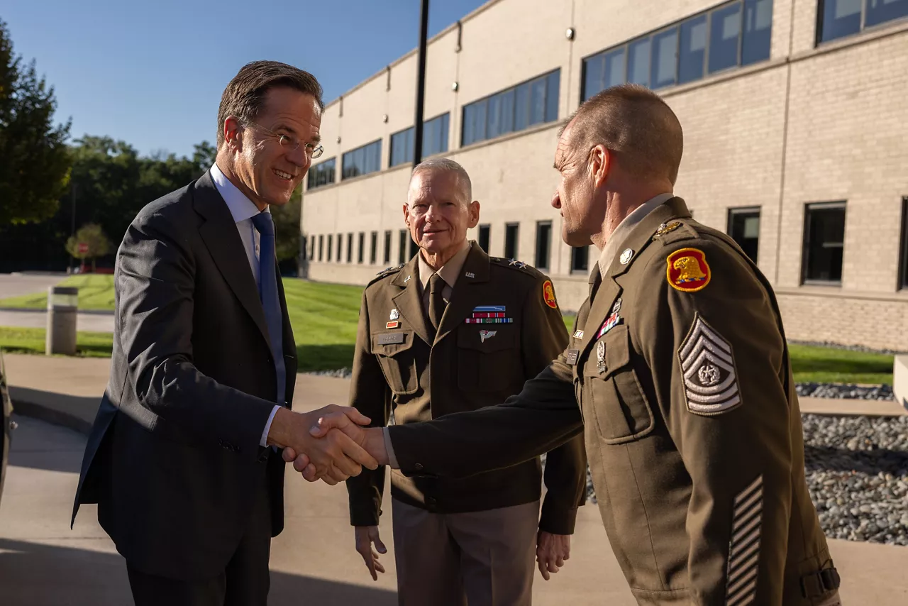 NATO Secretary General Mark Rutte and Permanent Representative of the United States to NATO, Matthew G. Whitaker, visit Iowa National Guard Joint Forces Headquarters