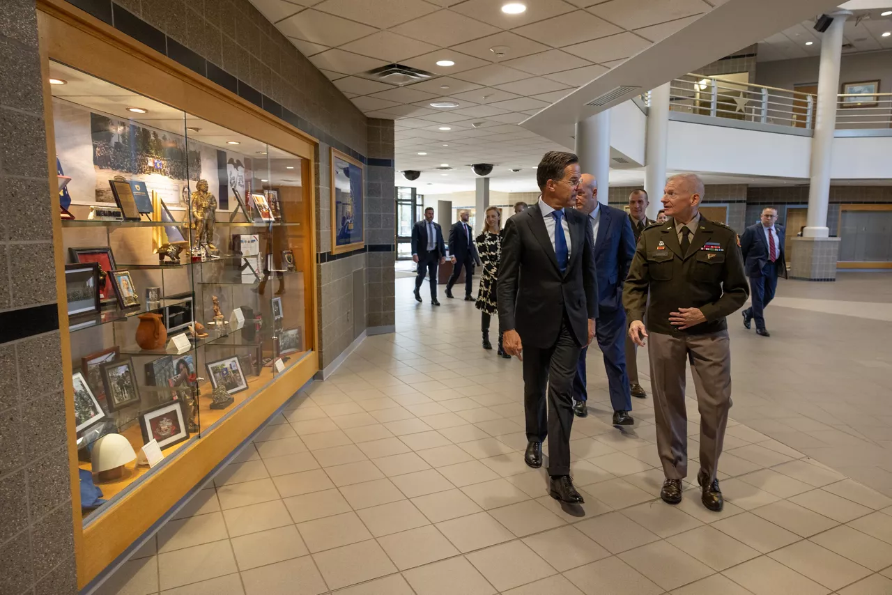 NATO Secretary General Mark Rutte and Permanent Representative of the United States to NATO, Matthew G. Whitaker, visit Iowa National Guard Joint Forces Headquarters