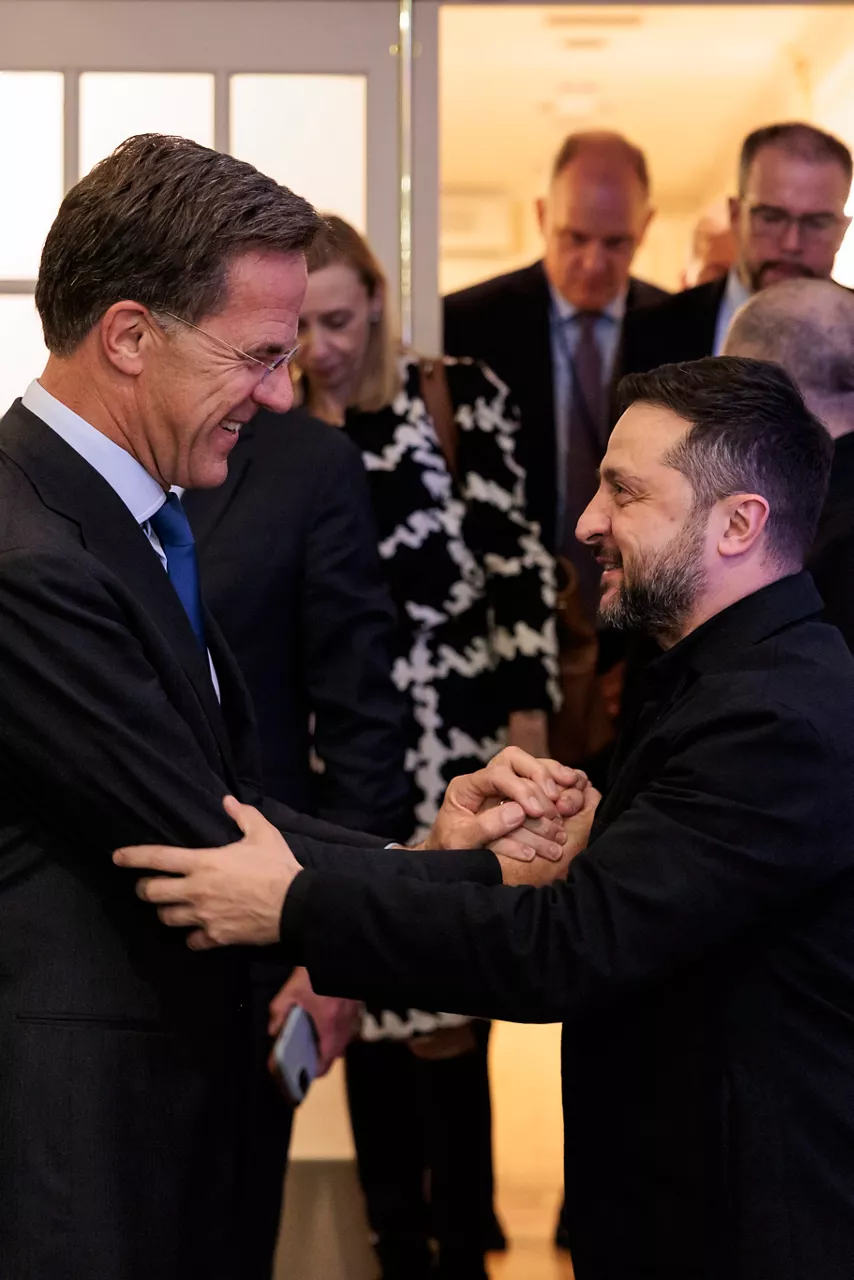 NATO Secretary General Mark Rutte meets with the President of Ukraine, Volodymyr Zelensky