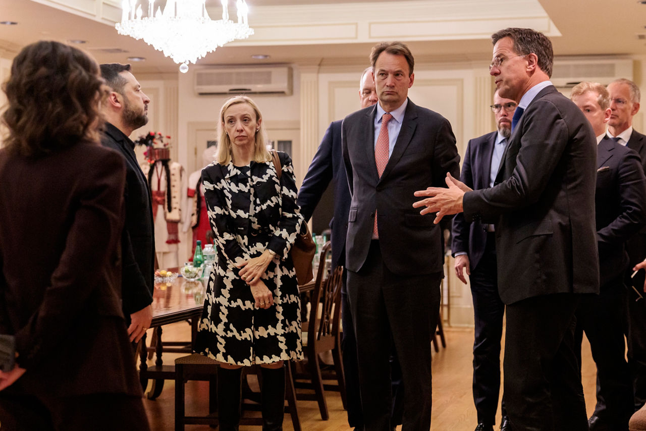 NATO Secretary General Mark Rutte meets with the President of Ukraine, Volodymyr Zelensky