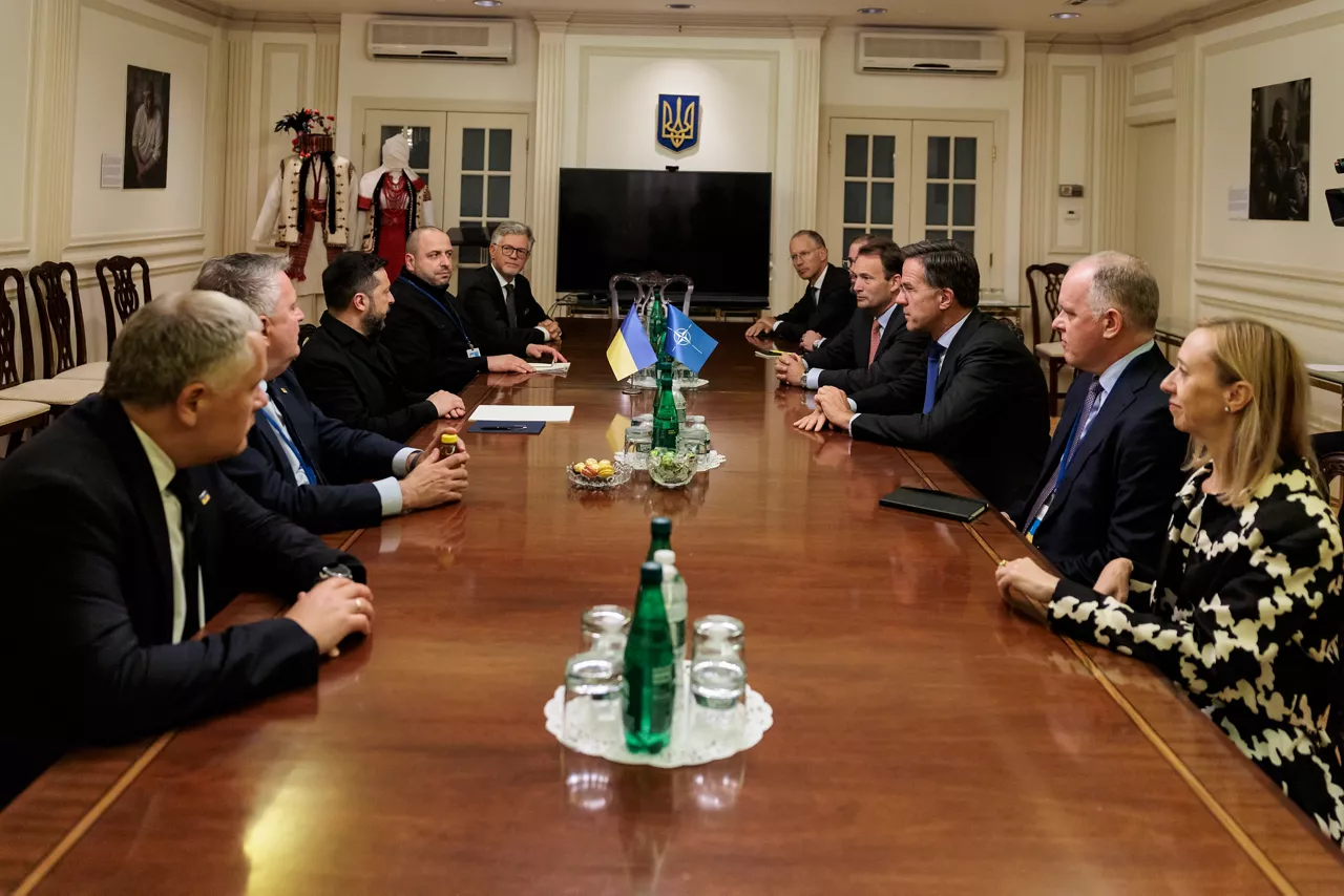 NATO Secretary General Mark Rutte meets with the President of Ukraine, Volodymyr Zelensky