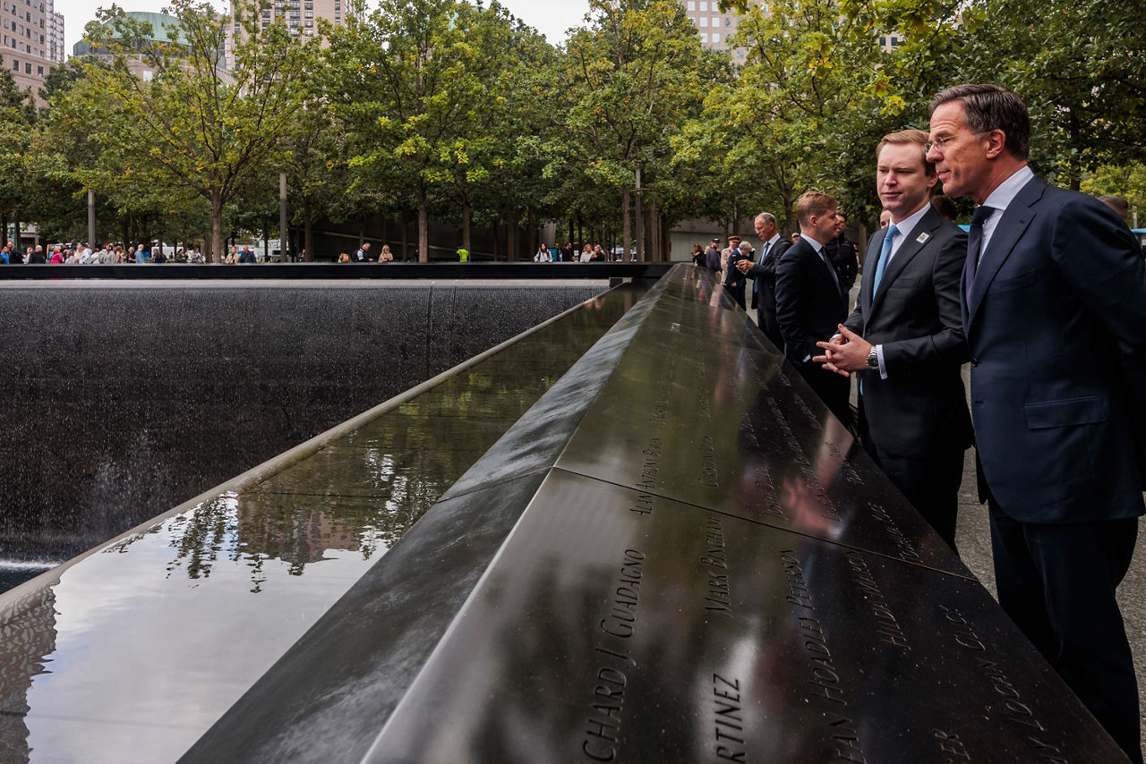 NATO Secretary General Mark Rutte visits the 9/11 memorial in New York