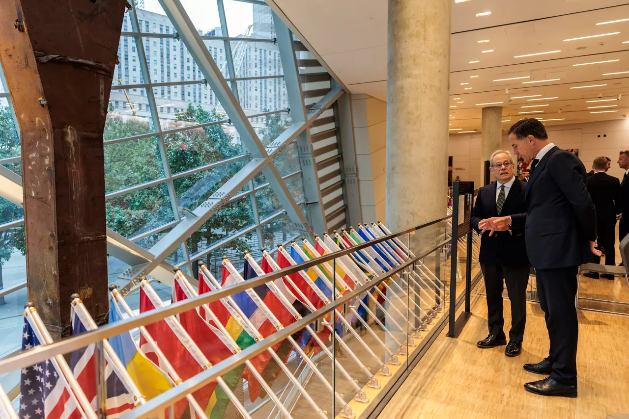 NATO Secretary General Mark Rutte gives a speech at the Memorial Event commemorating the 25th anniversary of the 9/11 attacks
