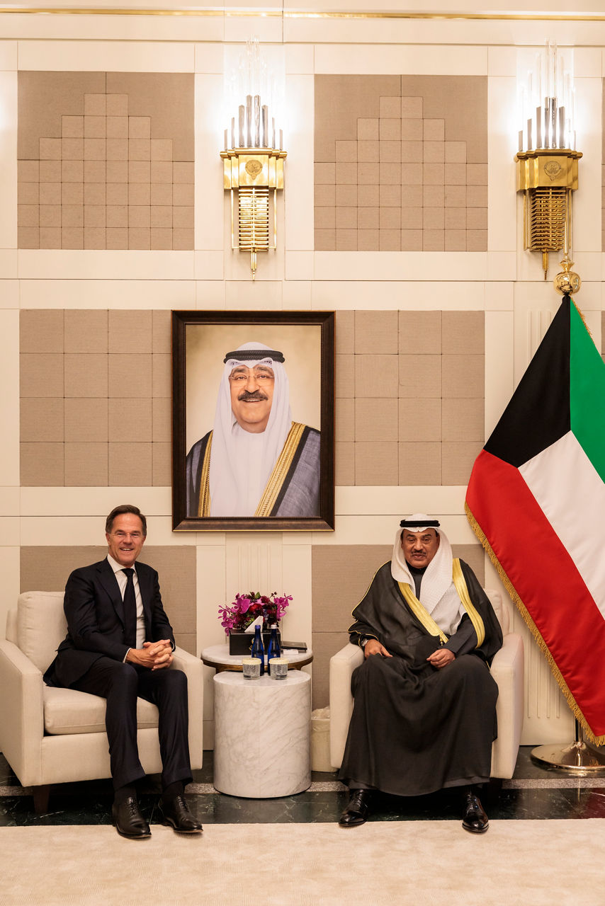 NATO Secretary General Mark Rutte meets with the Crown Prince of the State of Kuwait, Sheikh Sabah Khaled Al-Halad Al-Sabah