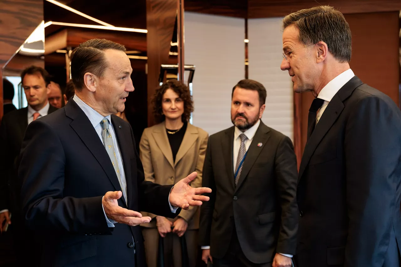 NATO Secretary General Mark Rutte meets with the Minister of Foreign Affairs of Poland, Radosław Sikorski
