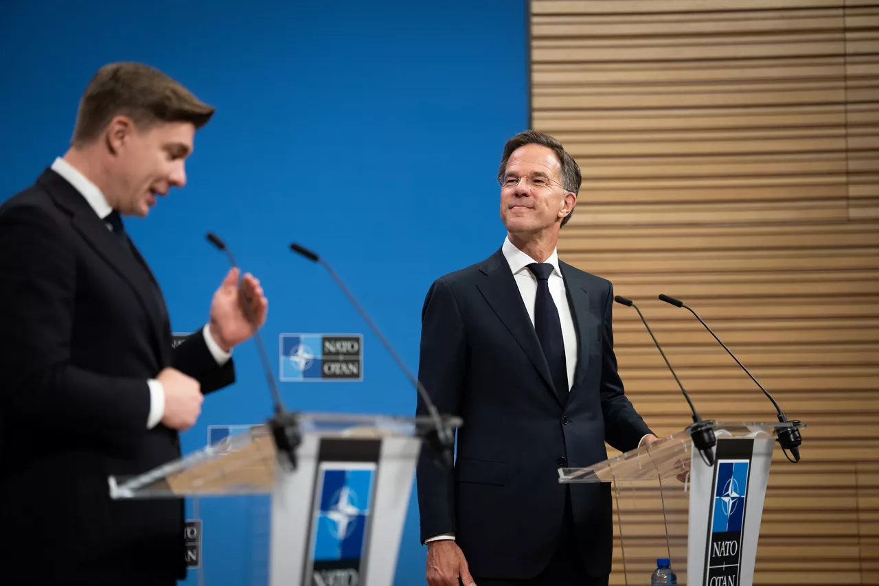 Joint press conference with NATO Secretary General Mark Rutte with the Prime Minister of Lithuania Mindaugas Sinkevičius