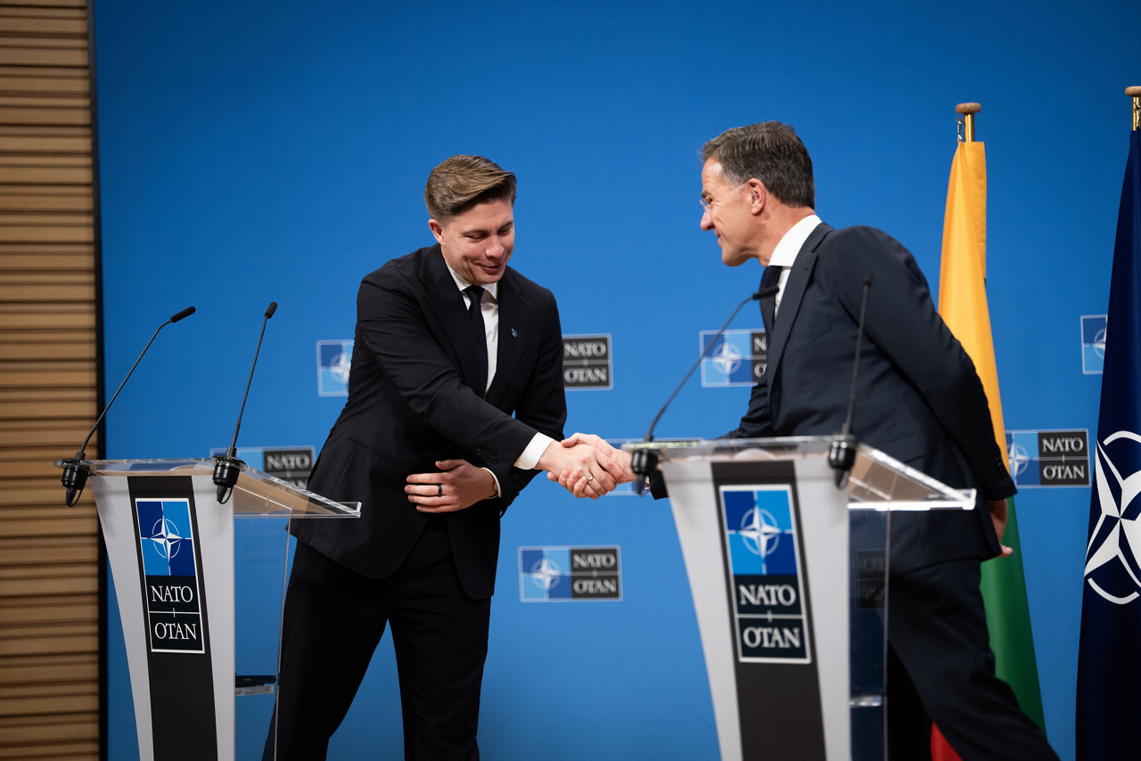 Joint press conference with NATO Secretary General Mark Rutte with the Prime Minister of Lithuania Mindaugas Sinkevičius