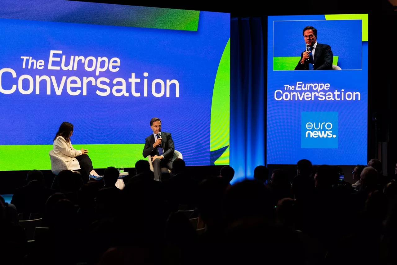 NATO Secretary General Mark Rutte participates in the Euronews Defence & Space Summit 2026