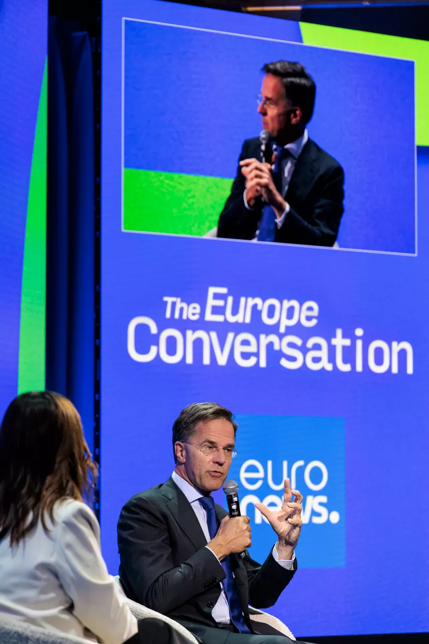 NATO Secretary General Mark Rutte participates in the Euronews Defence & Space Summit 2026