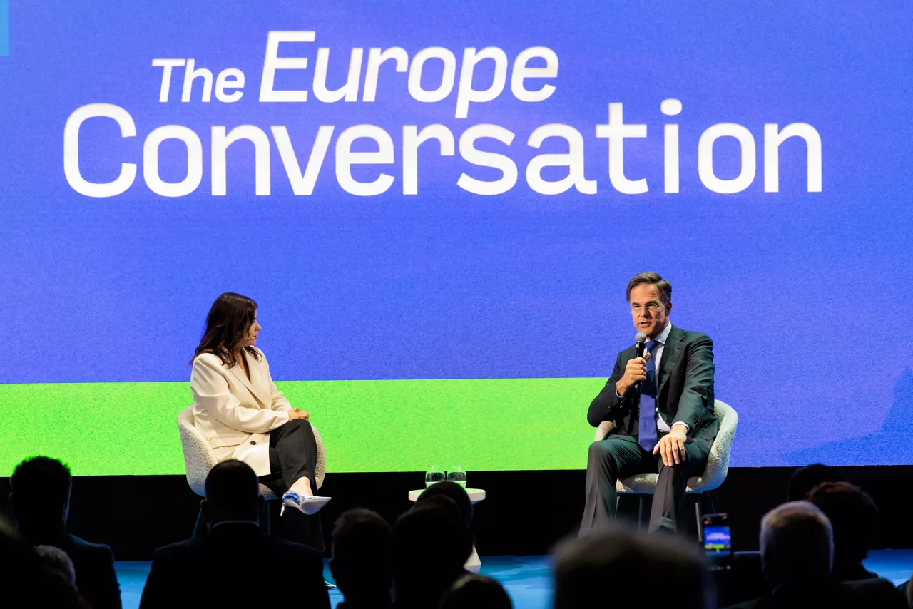 NATO Secretary General Mark Rutte participates in the Euronews Defence & Space Summit 2026