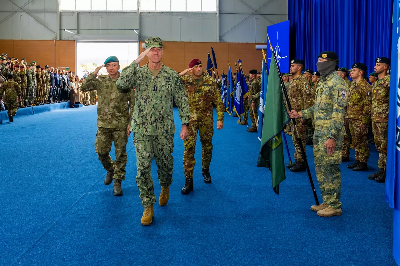 On 14 October 2026, Major General Roberto Vergori, from Italy, took the helm of the NATO-led KFOR mission, at a change of command ceremony held at KFOR Headquarters, in Pristina. He succeeds Major General Özkan Ulutaş, from Türkiye.