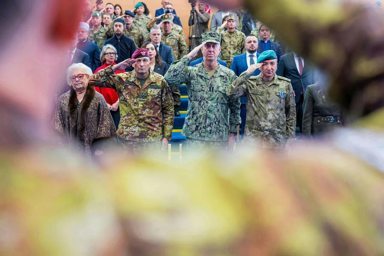 On 14 October 2026, Major General Roberto Vergori, from Italy, took the helm of the NATO-led KFOR mission, at a change of command ceremony held at KFOR Headquarters, in Pristina. He succeeds Major General Özkan Ulutaş, from Türkiye.