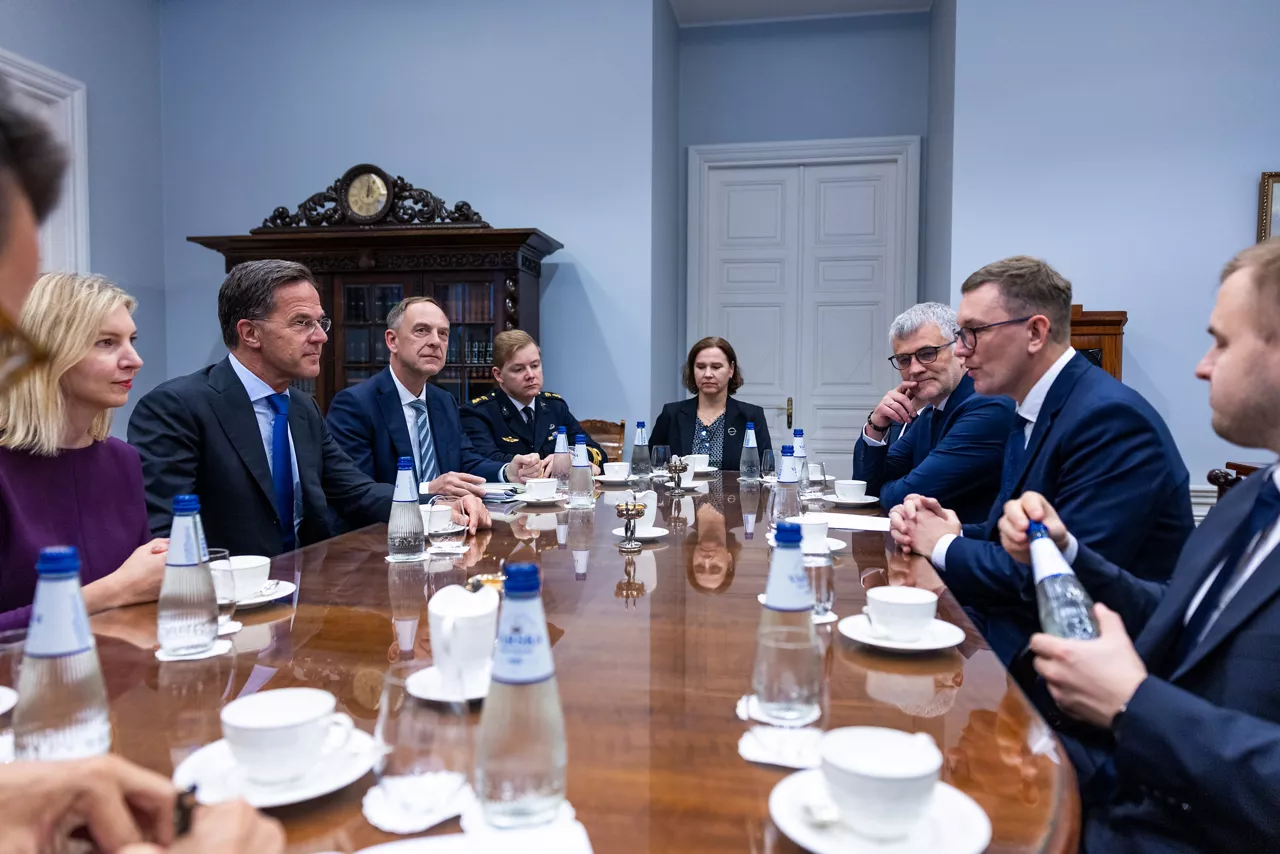 NATO Secretary General Mark Rutte meets with the Prime Minister of Estonia, Kristen Michal