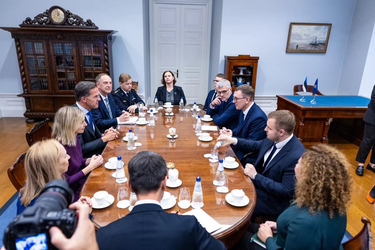 NATO Secretary General Mark Rutte meets with the Prime Minister of Estonia, Kristen Michal