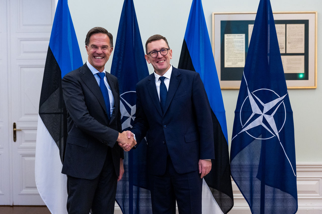 NATO Secretary General Mark Rutte meets with the Prime Minister of Estonia, Kristen Michal