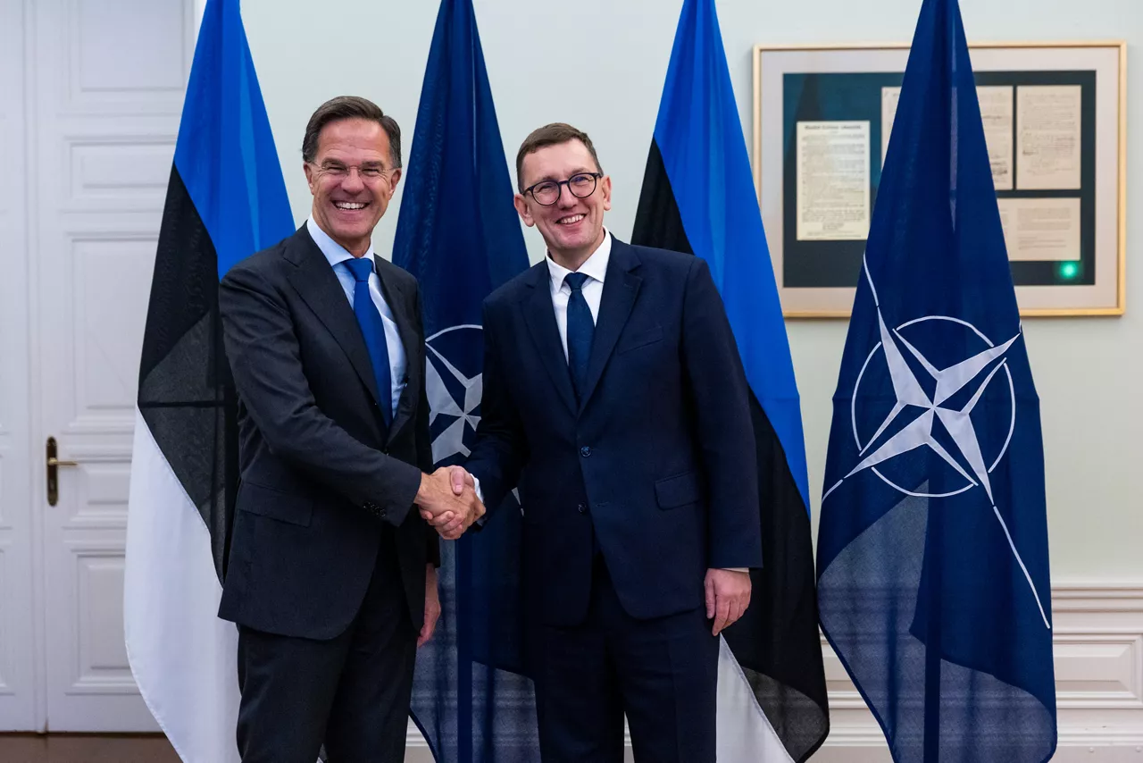 NATO Secretary General Mark Rutte meets with the Prime Minister of Estonia, Kristen Michal