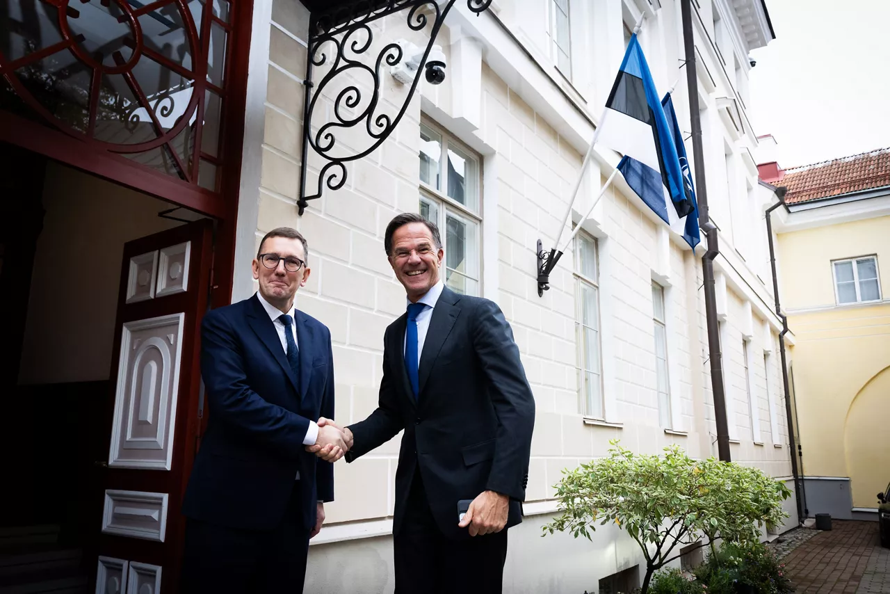 NATO Secretary General Mark Rutte meets with the Prime Minister of Estonia, Kristen Michal