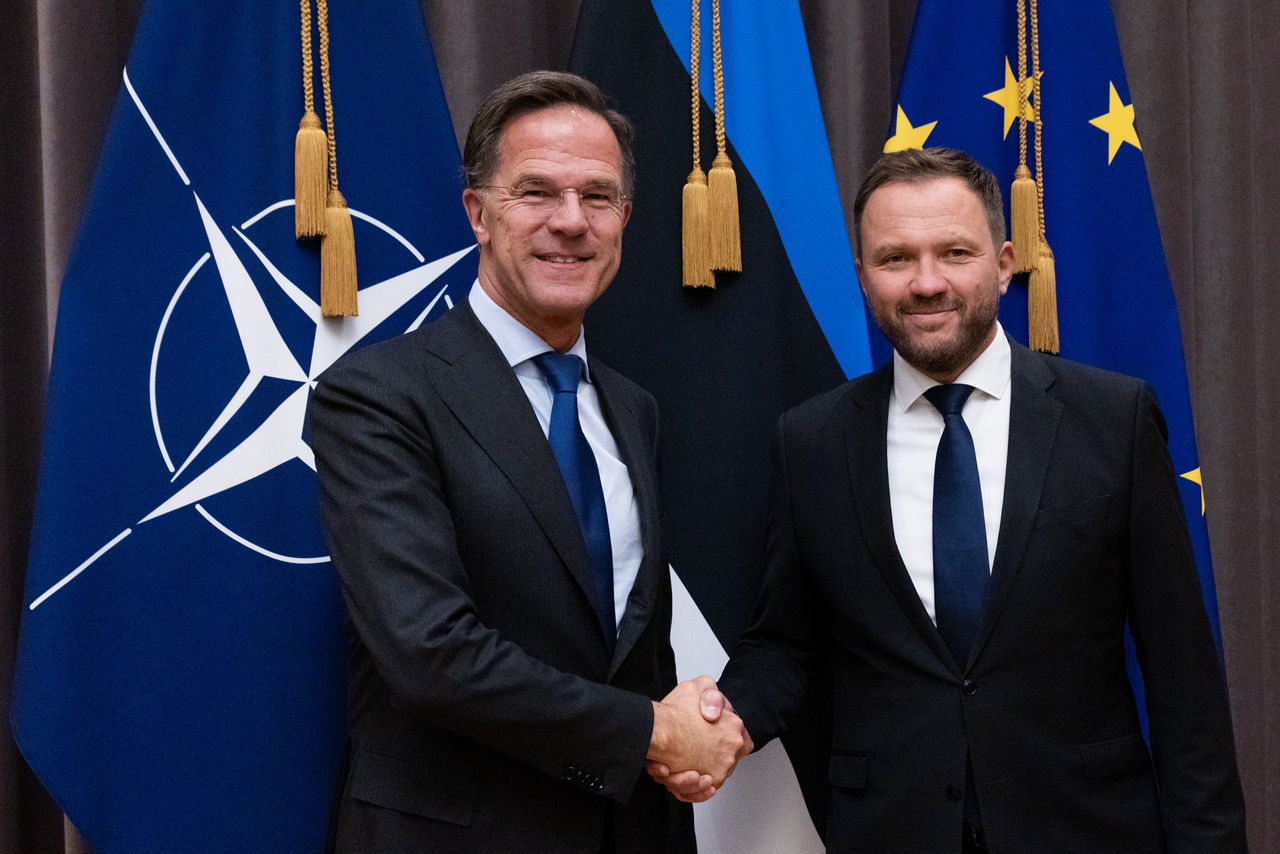 NATO Secretary General Mark Rutte meets with the Minister of Foreign Affairs of Estonia, Margus Tsahkna