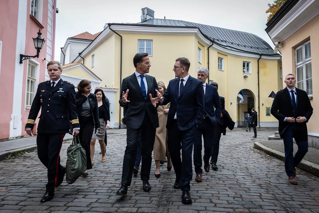 NATO Secretary General Mark Rutte with the Prime Minister of Estonia, Kristen Michal