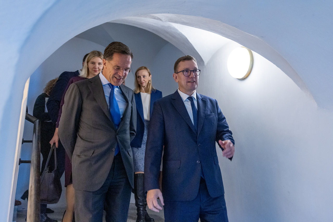 NATO Secretary General Mark Rutte with the Prime Minister of Estonia, Kristen Michal