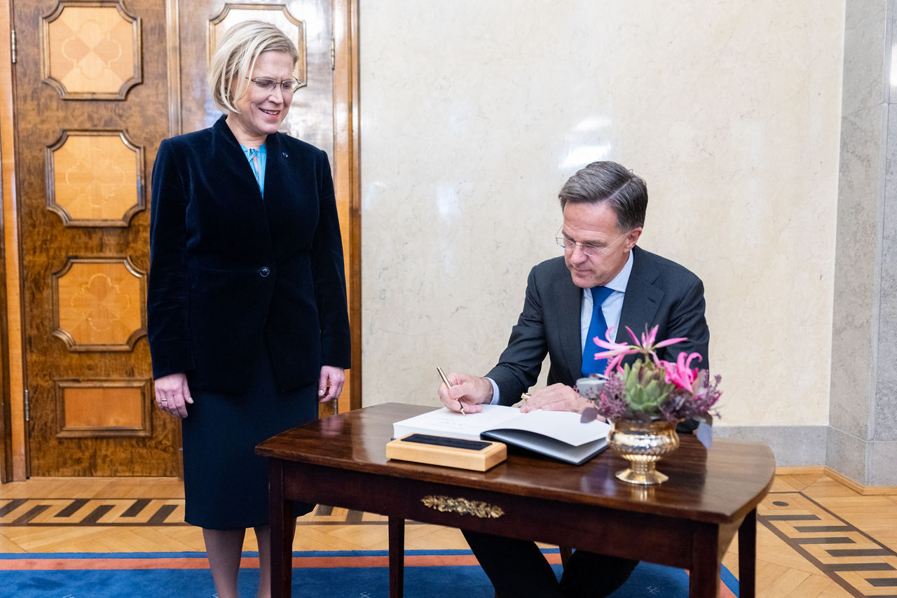 NATO Secretary General Mark Rutte meets with the President of Estonia, Ülle Madise