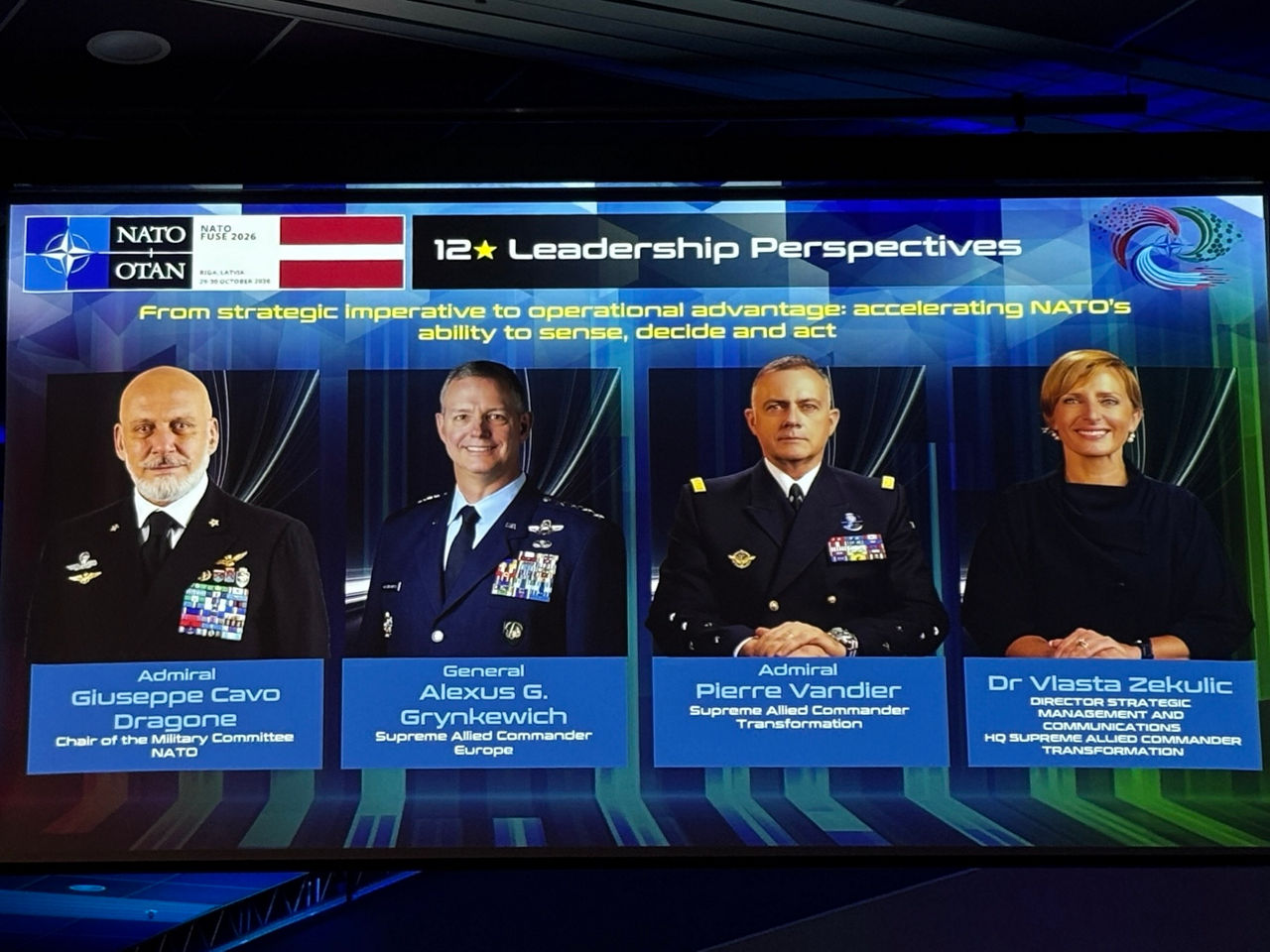 Chair of the NATO Military Committee visits NATO FUSE in Riga