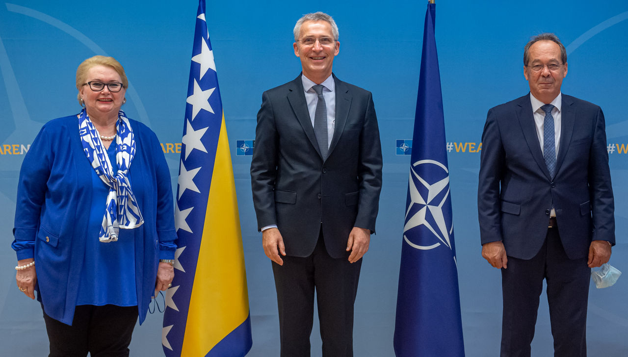 Ministers of Foreign Affairs and Defence of Bosnia and Herzegovina visit NATO