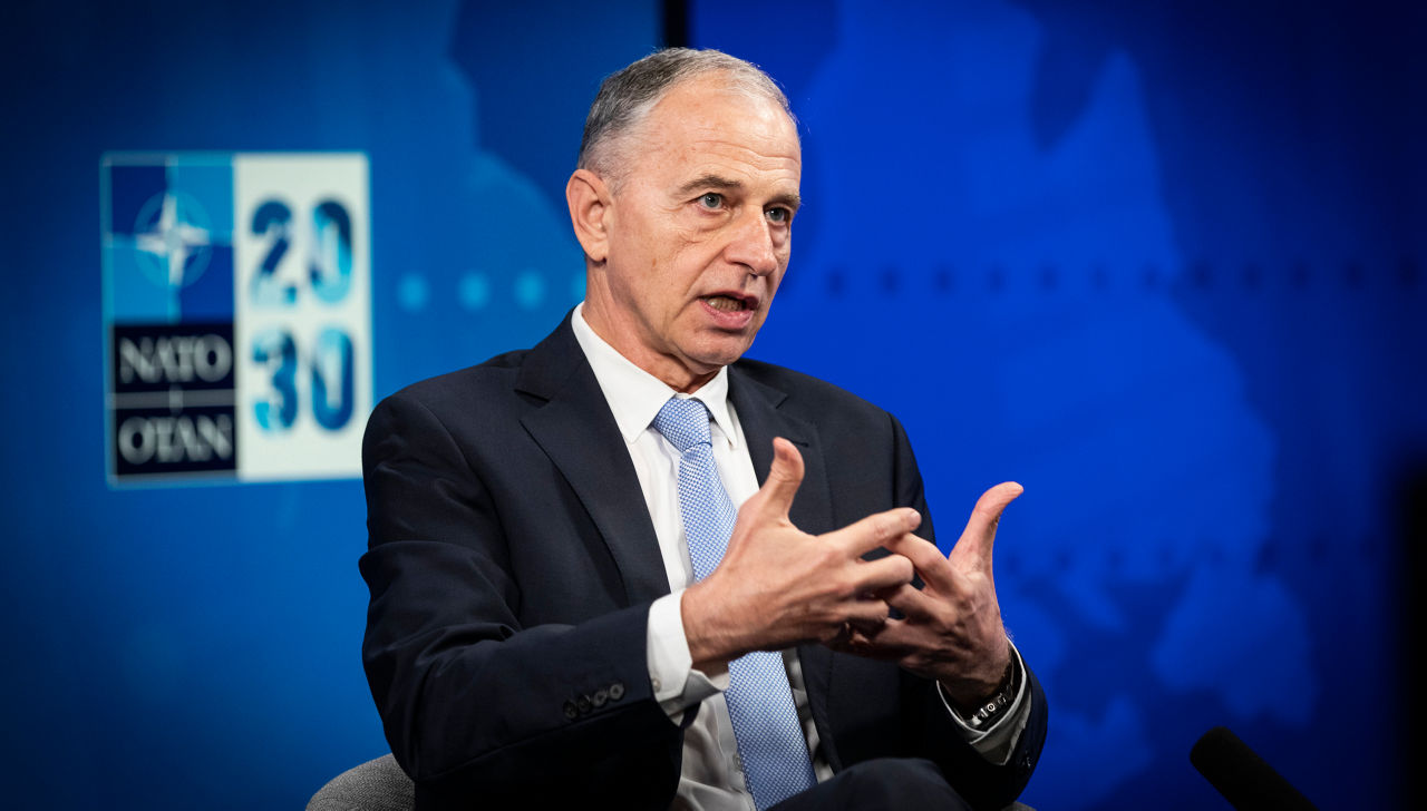 NATO Deputy Secretary participates in a media huddle