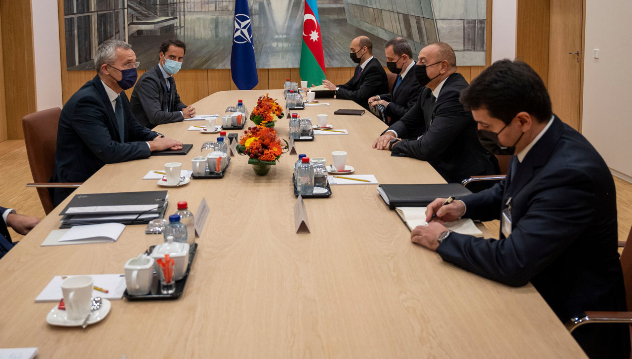The President of Azerbaijan visits NATO