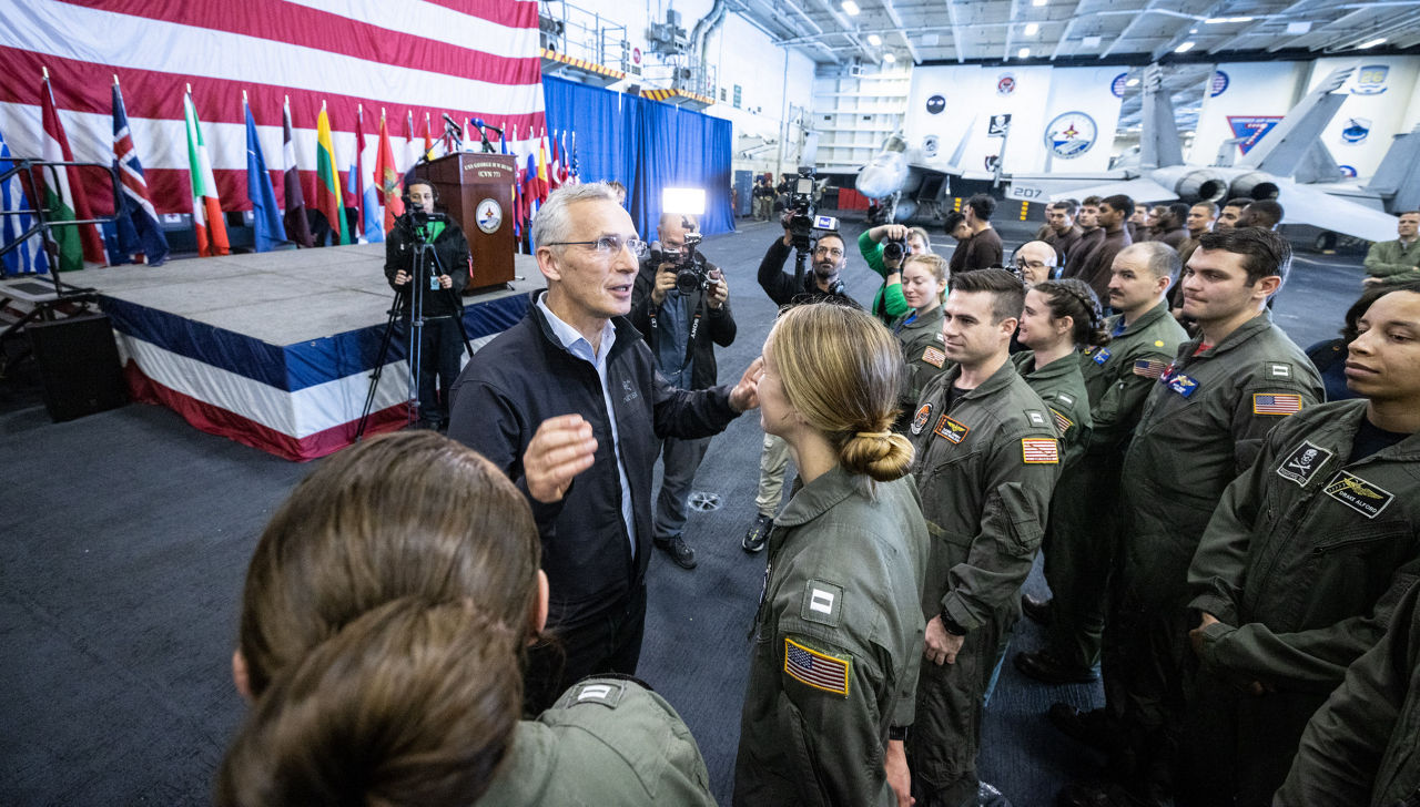 Secretary General aboard USS George H.W. Bush: NATO’s strength deters ...