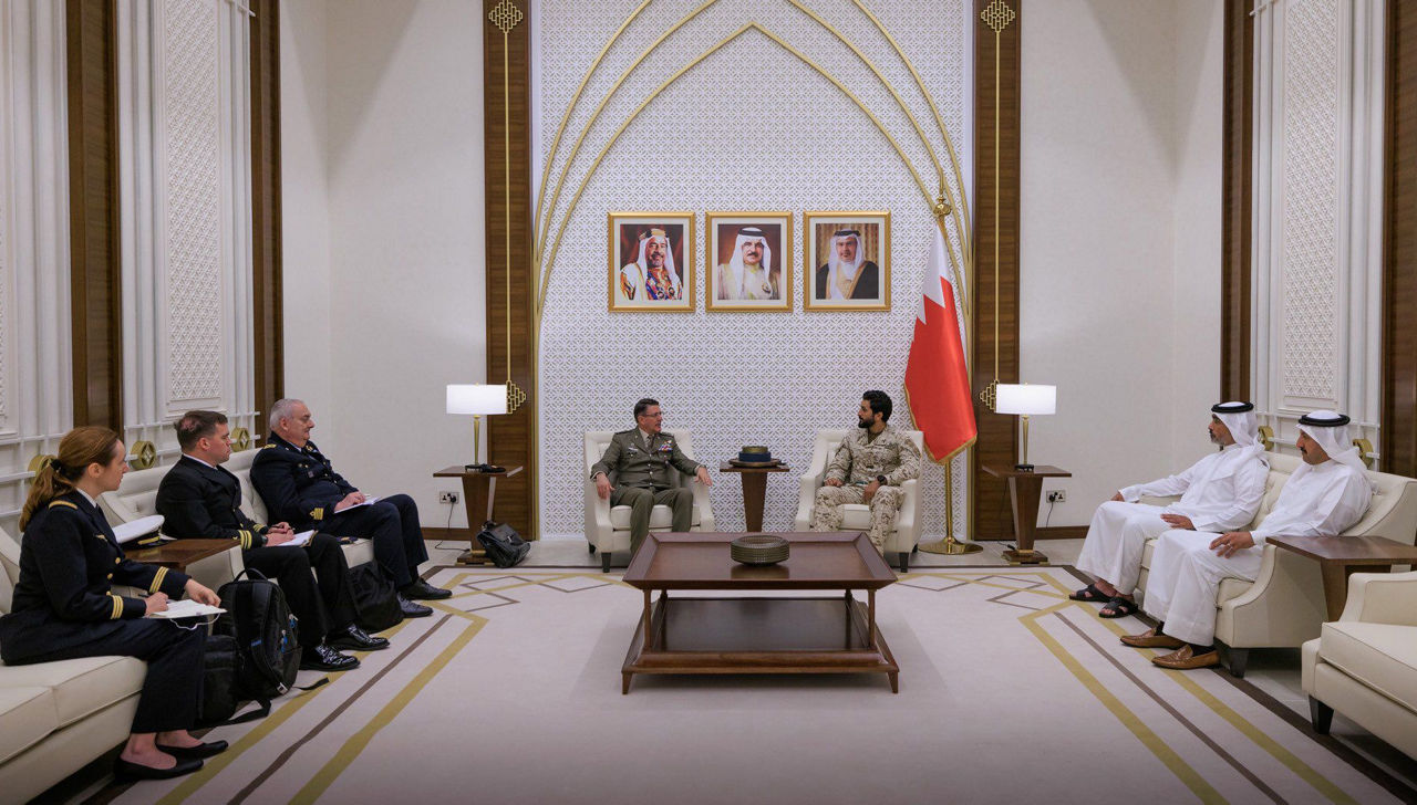 NATO military delegation meet with H.E. Ambassador Roderick Drummond, Head of the United Kingdom Embassy in Manama and the NATO Contact Point Embassy (CPE) for Bahrain