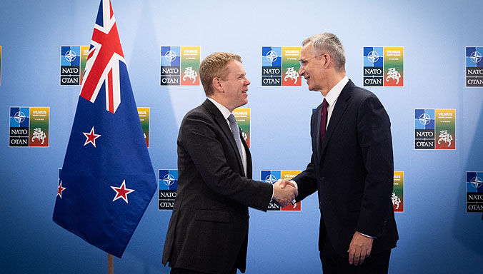 NATO Secretary General meets the Prime Minister of New Zealand - 2023 NATO Vilnius Summit