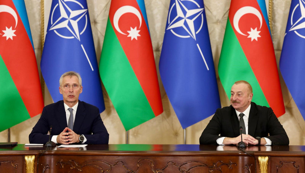Joint press statements by Secretary General Jens Stoltenberg with the President of Azerbaijan, Ilham Aliyev