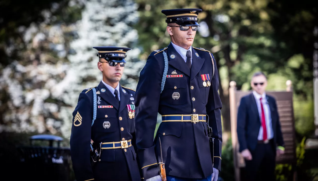 Wreath-laying Ceremony with NATO Secretary General Jens Stoltenberg at Arlington National Cemetry