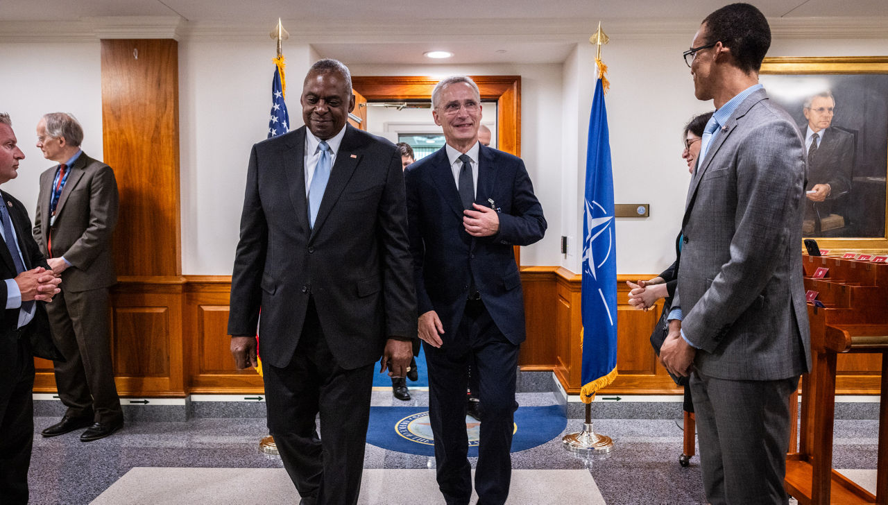 NATO Secretary General Jens Stoltenberg receives the US Department of Defense's Medal for distinguished Public Service