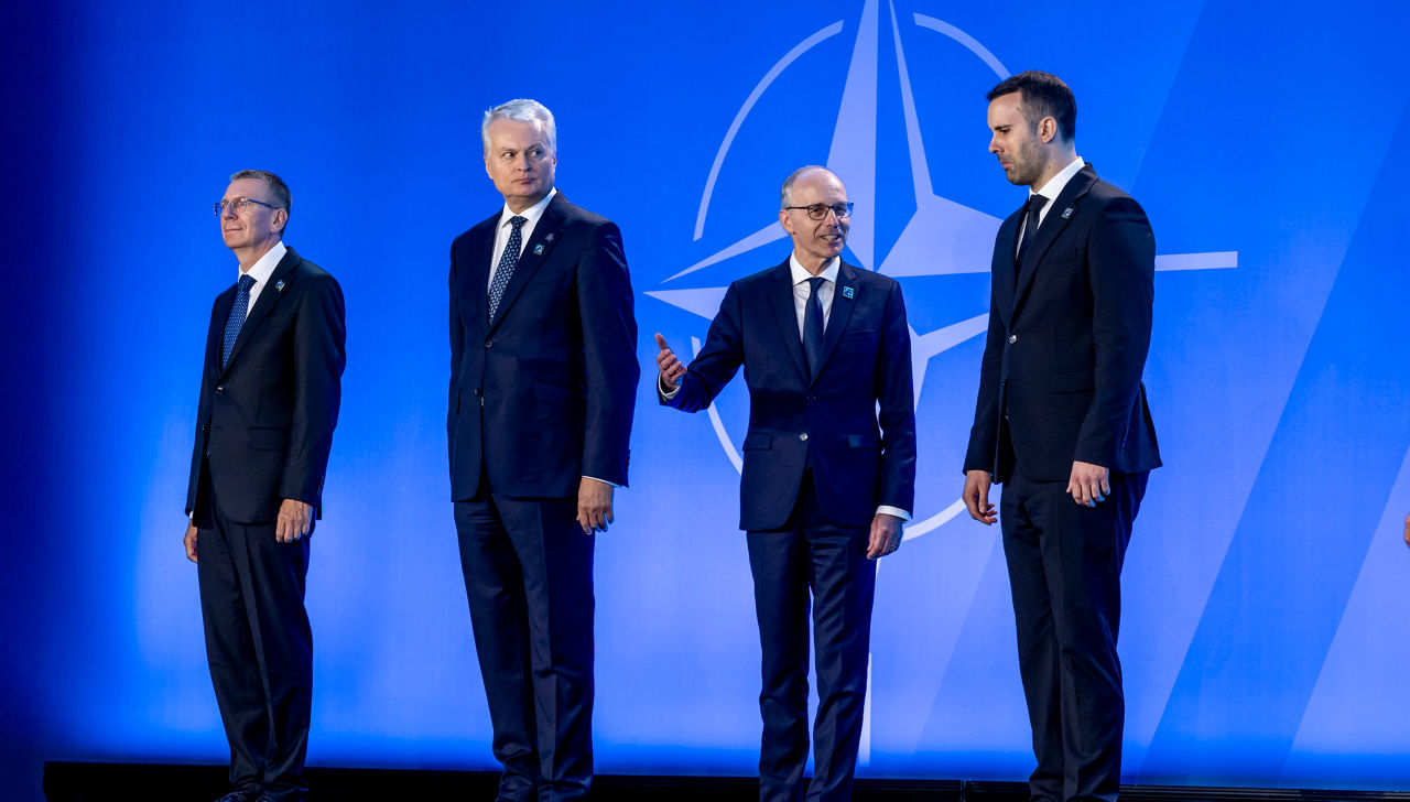 Left to right: President Edgars Rinkēvičs (Latvia); President Gitanas Nausėda (Lithuania); Luc Frieden (Prime Minister of Luxembourg); Milojko Spajić (Prime Minister of Montenegro)