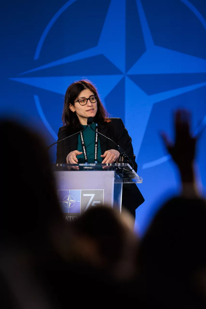 NATO Spokesperson Farah Dakhlallah