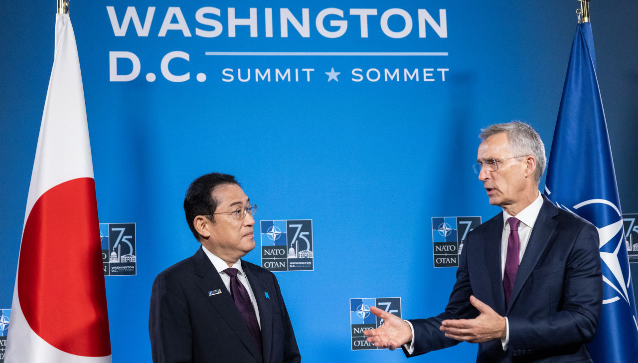 NATO Secretary General Jens Stoltenberg and Fumio Kishida (Prime Minister, Japan)