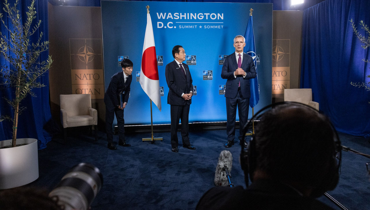 NATO Secretary General Jens Stoltenberg and Fumio Kishida (Prime Minister, Japan)