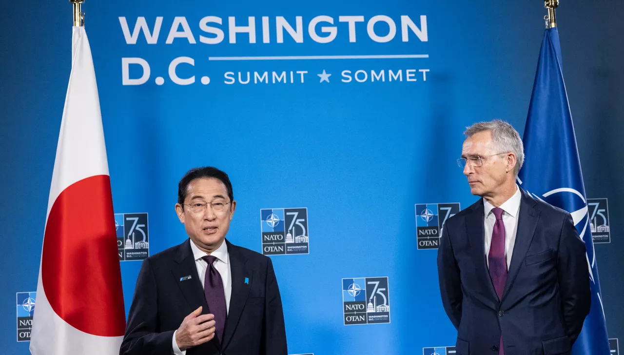 NATO Secretary General Jens Stoltenberg and Fumio Kishida (Prime Minister, Japan)