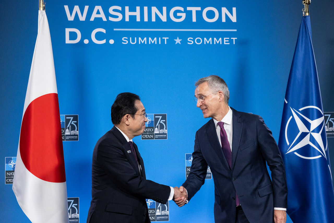NATO Secretary General Jens Stoltenberg and Fumio Kishida (Prime Minister, Japan)