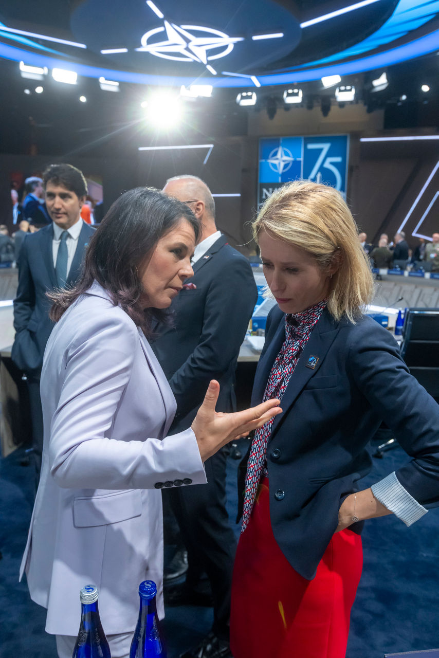 Left to right: Annalena Baerbock (Minister of Foreign Affairs, Germany) with Kaja Kallas (Prime Minister of Estonia)