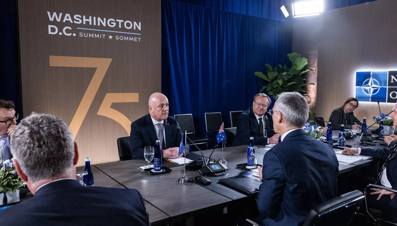 NATO Secretary General Jens Stoltenberg and Christopher Luxon (Prime Minister, New Zealand)