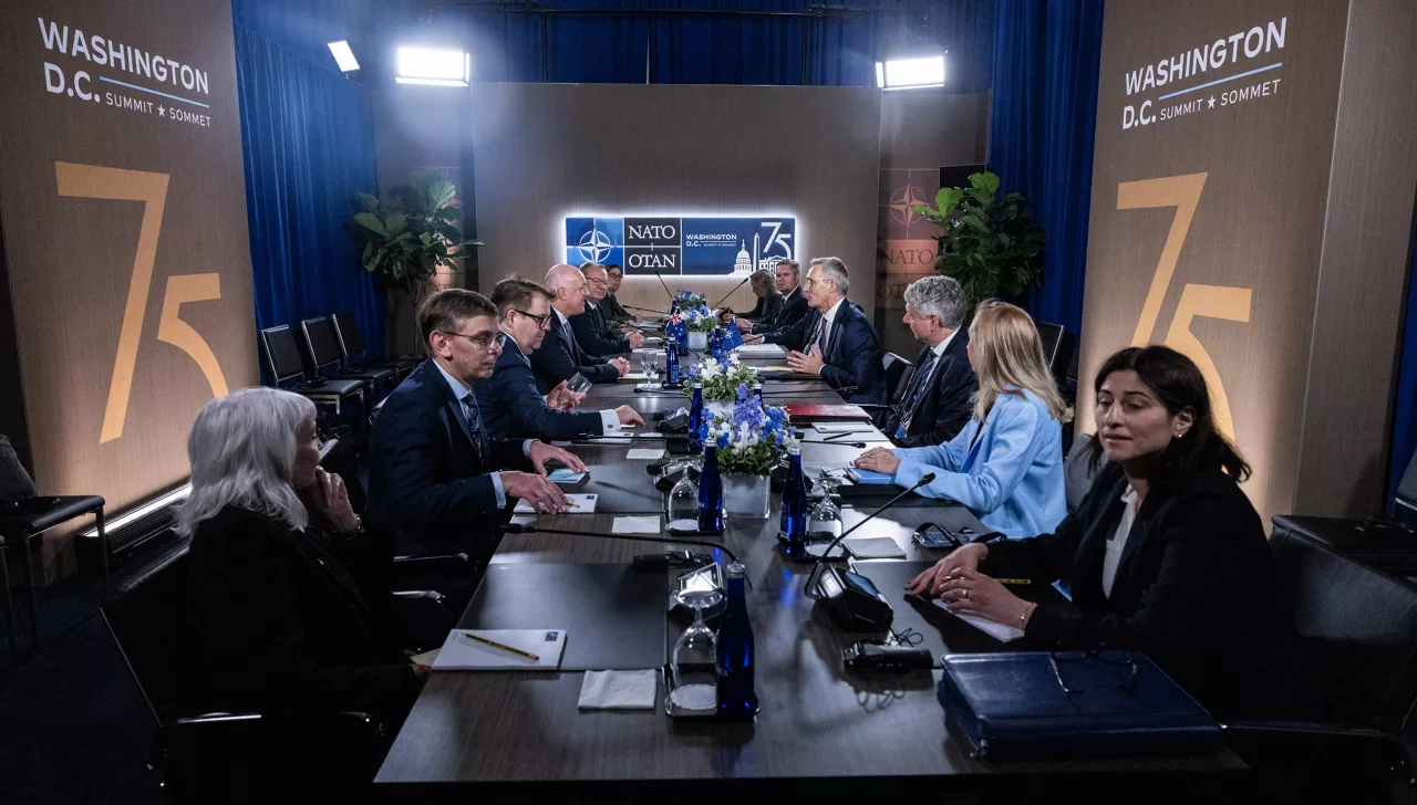NATO Secretary General Jens Stoltenberg and Christopher Luxon (Prime Minister, New Zealand)