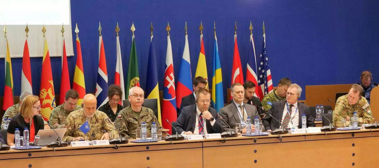 The Chair of the NATO Military Committee, Admiral Giuseppe Cavo Dragone, leads the Military Committee in briefings with NSPA leadership 