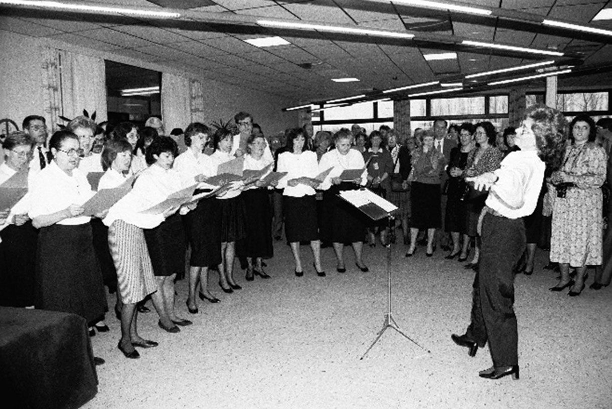 Choir singing at NATO HQ in Brussels