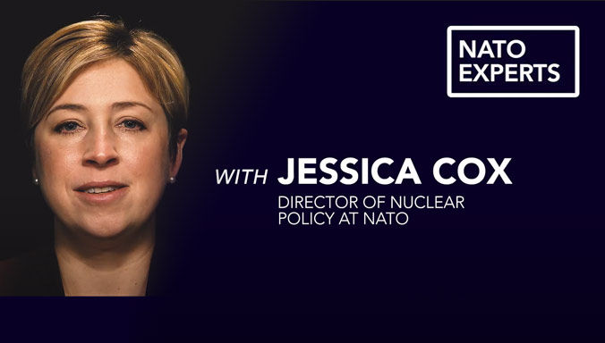 How does NATO respond to the threat of nuclear weapons?