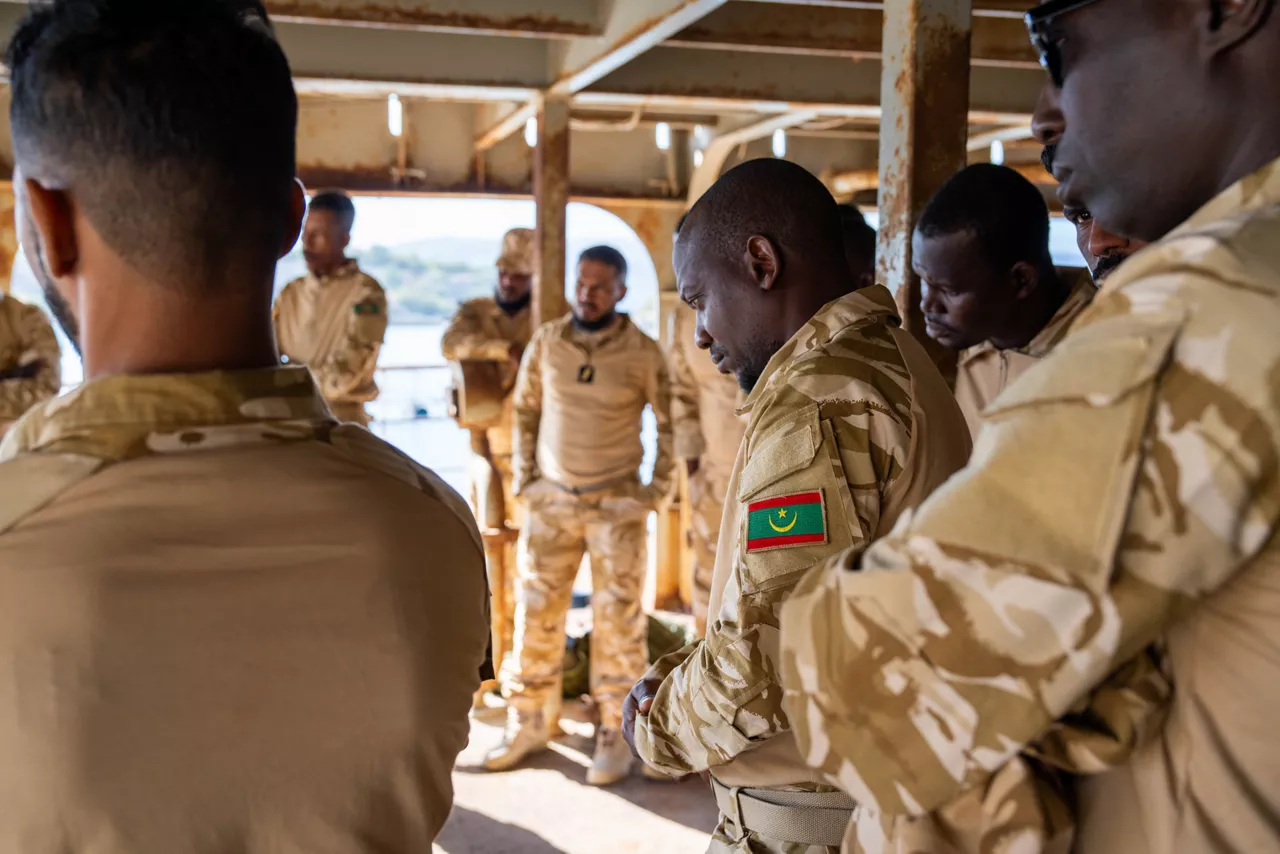 Mauritanian sailors participate in a first aid course by NATO instructors.

Sailors of the Mauritanian Navy conducted a three week-training programme on maritime security operations, hosted by the NATO Maritime Interdiction Operational Training Centre (NMIOTC), located near Chania, Greece, from 21 October to 8 November 2024. These training activities were carried out within the framework of NATO’s Defence and Related Security Capacity Building (DCB) Initiative.

