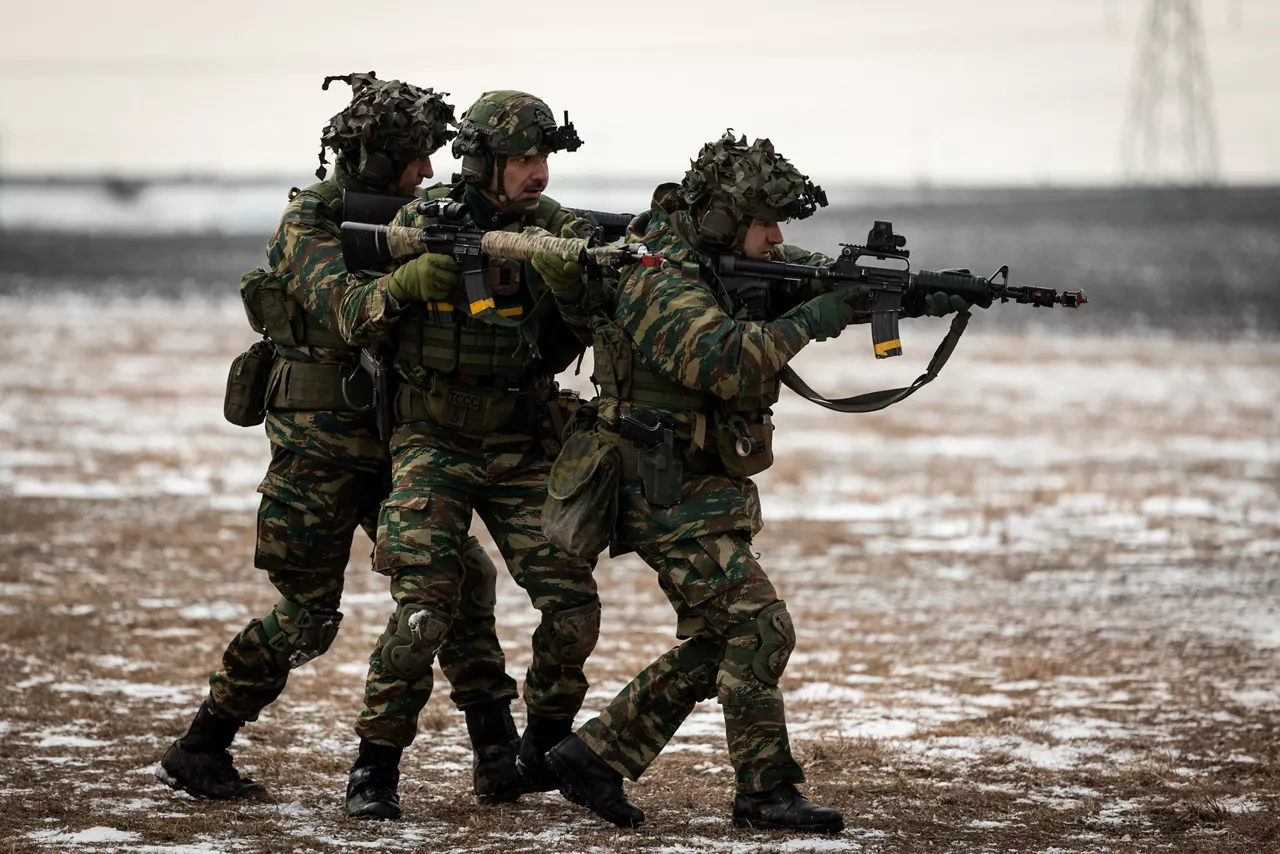 Greek army soldiers prepare to assault a building while taking part in close-quarters combat drills during exercise Steadfast Dart 25 in Romania.

Steadfast Dart was the first deployment exercise for the Allied Reaction Force, or ARF, NATO’s new force-in-readiness. Designed to deploy rapidly and implement the Alliance’s new regional defence plans, the ARF is currently led by NATO Rapidly Deployable Corps Italy.