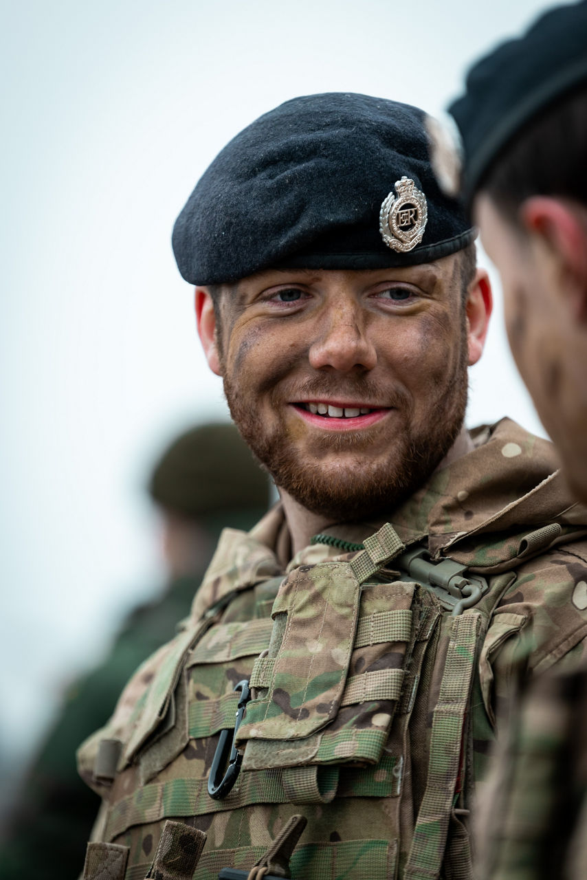 A British Army soldier shares a light moment with his compatriot during exercise Steadfast Dart 25 in Romania.

Steadfast Dart was the first deployment exercise for the Allied Reaction Force, or ARF, NATO’s new force-in-readiness. Designed to deploy rapidly and implement the Alliance’s new regional defence plans, the ARF is currently led by NATO Rapidly Deployable Corps Italy.
